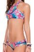 Luli Fama Beautiful Mess Curve Stitched Reversible High Neck Top